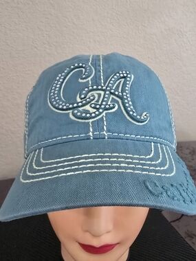 Robin Ruth Teal Baseball Cap with Contrasting Stitching